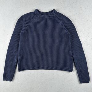 Quince Navy Blue Crew Neck Sweater